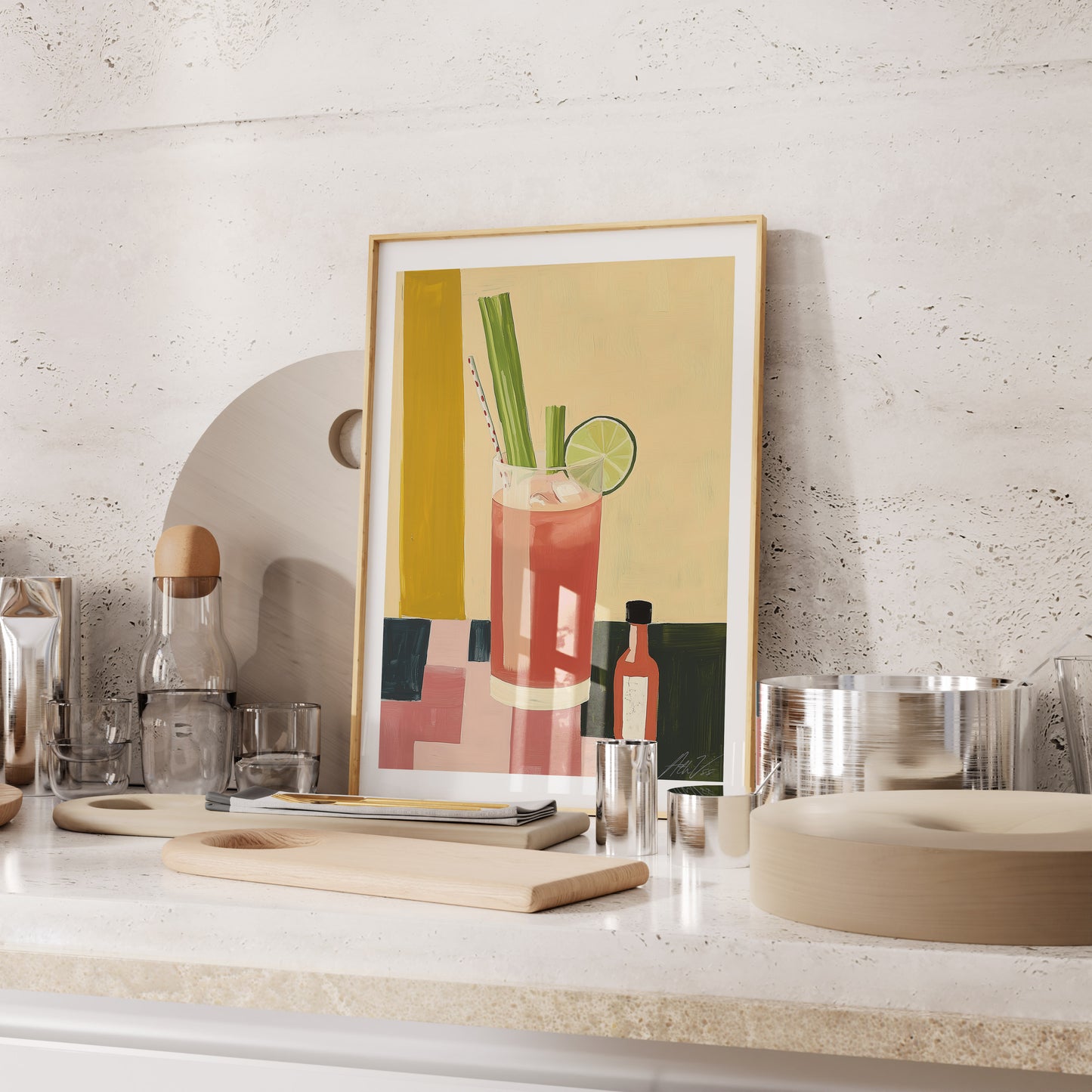 Bloody Mary Cocktail Art – Bold Modern Print for Kitchen or Bar