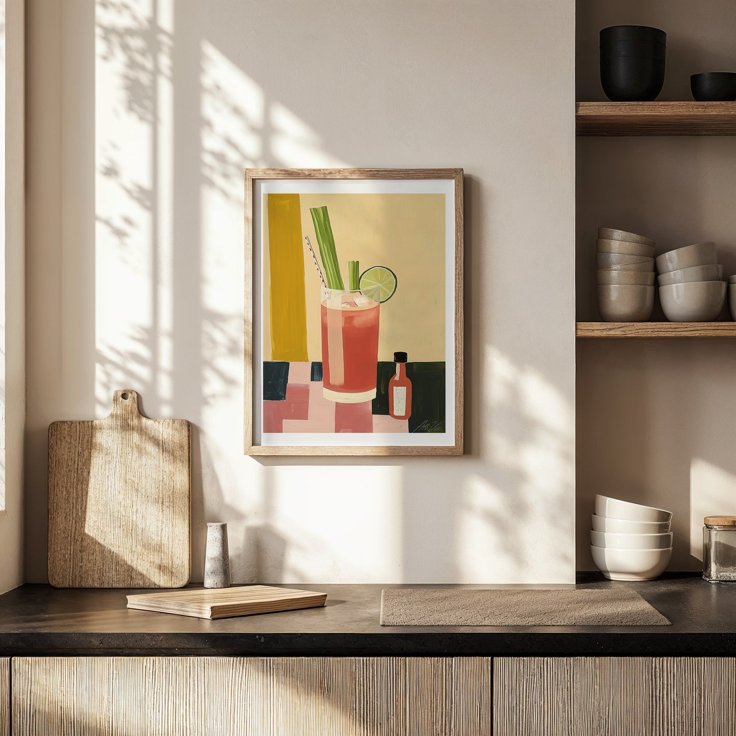 Bloody Mary Cocktail Art – Bold Modern Print for Kitchen or Bar
