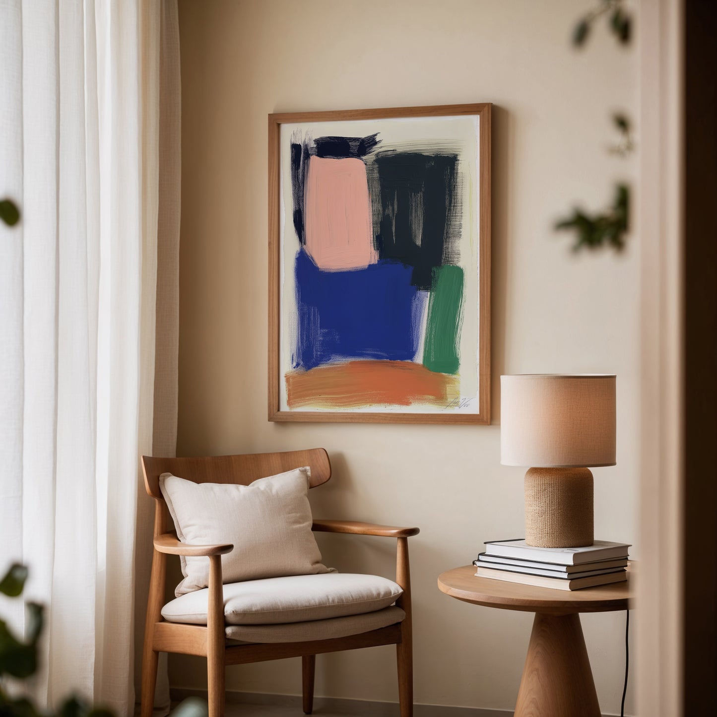 Construct in Color – Modern Abstract Brushstroke Art Print