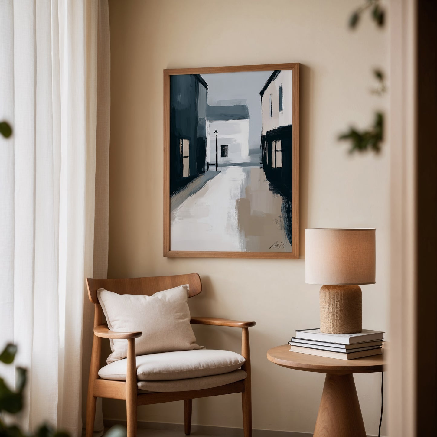 Copenhagen Street – Minimalist Nordic Urban Landscape Print