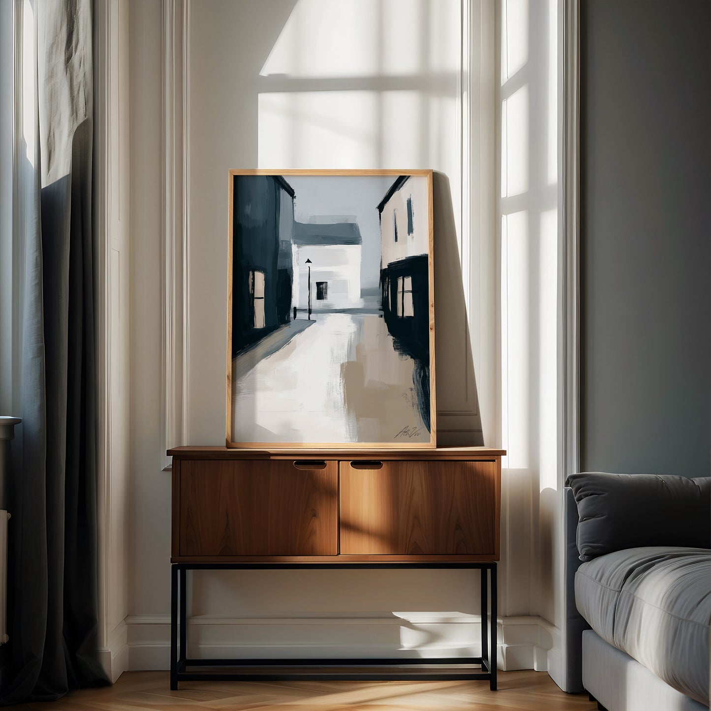 Copenhagen Street – Minimalist Nordic Urban Landscape Print