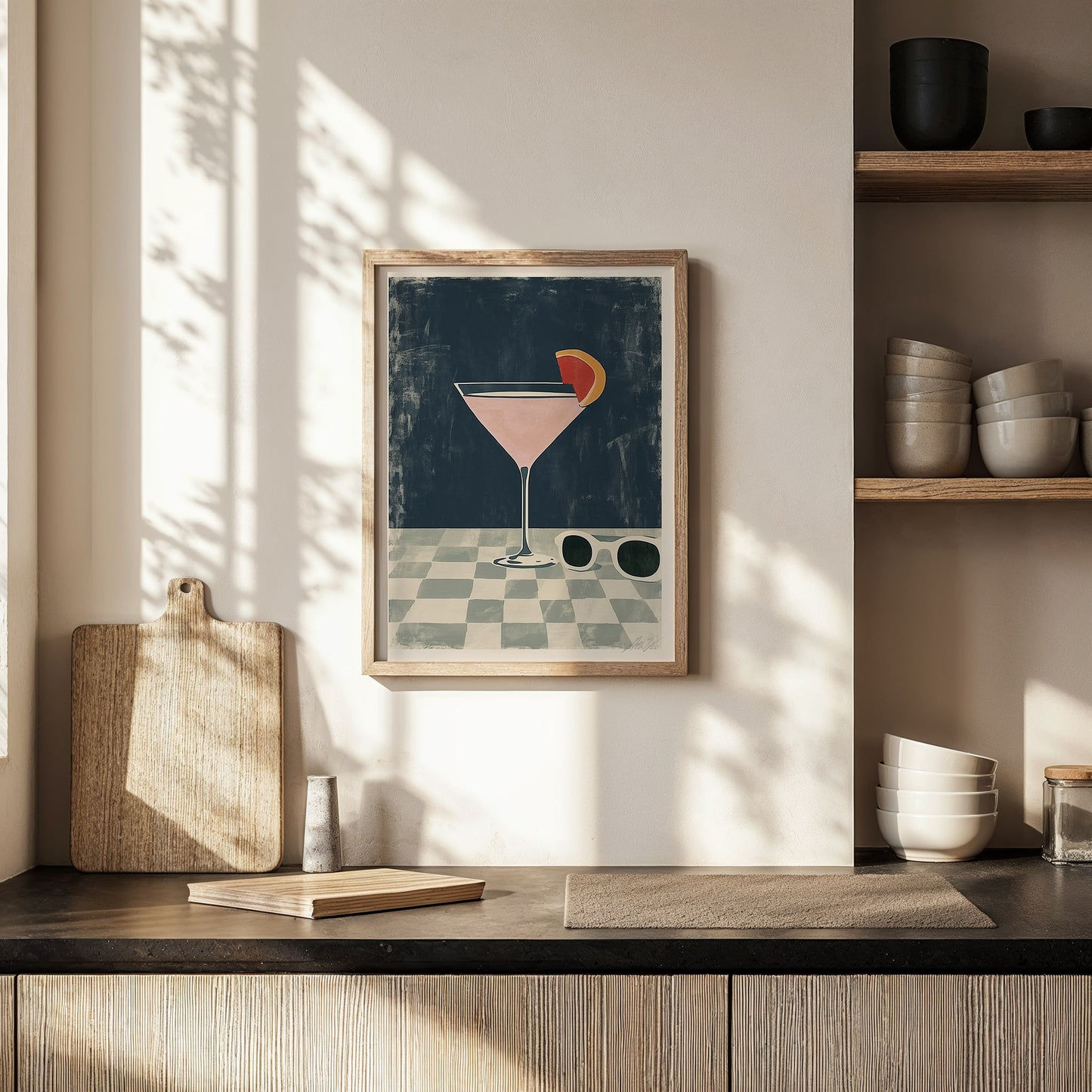 Cosmopolitan Cocktail Print – Retro Modern Bar Art