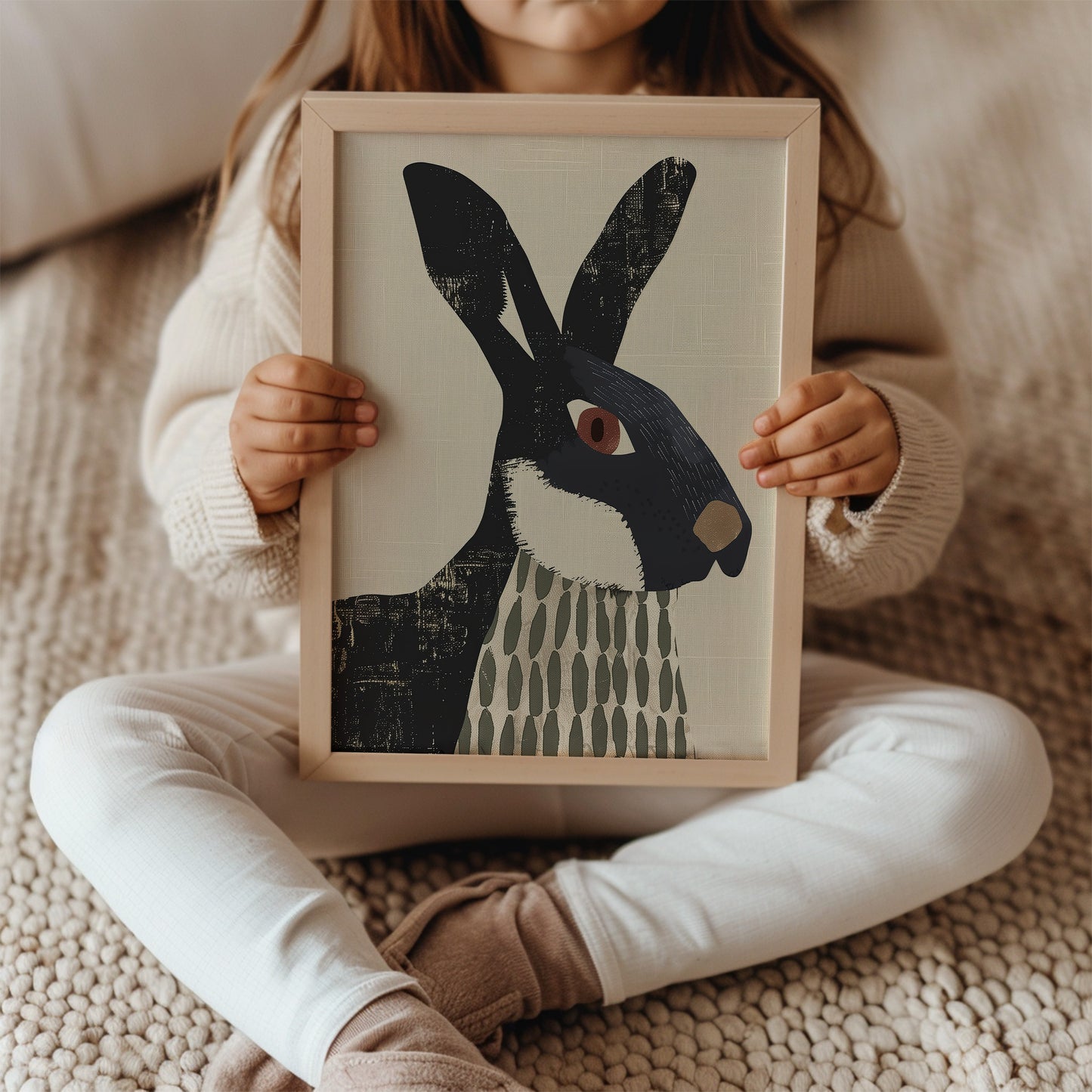 Dapper Hare – Nordic Animal Print for Kids Rooms