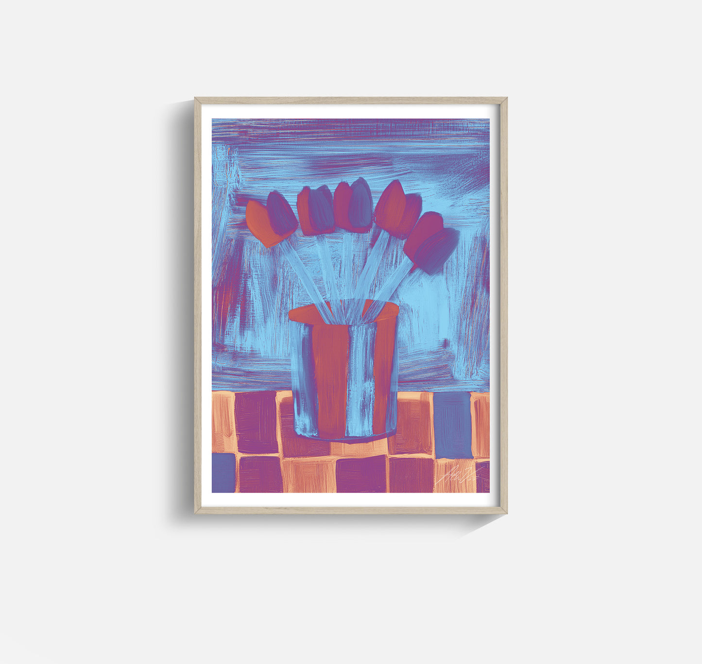 Flower Arrangement No. 2 – Painterly Tulip Still Life Print