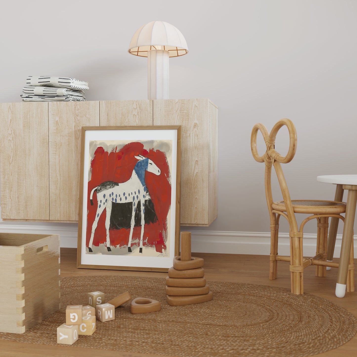 Wild Foal – Bold Abstract Horse Print for Kids Rooms