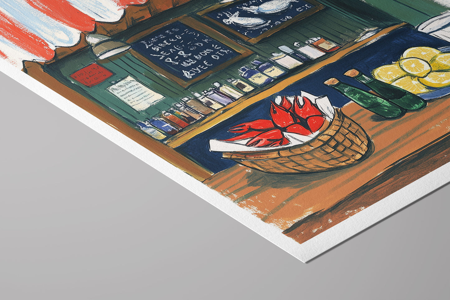 Lobster Shack Coastal Food Stand Print – Nautical Seafood Wall Art for Kitchen or Dining Room