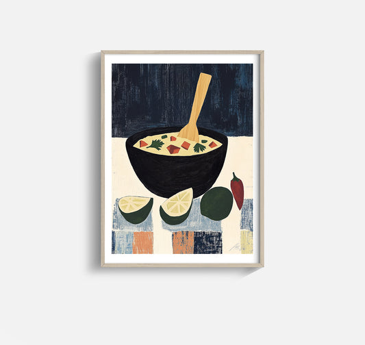 Guacamole in a Molcajete – Modern Mexican Inspired Kitchen Art