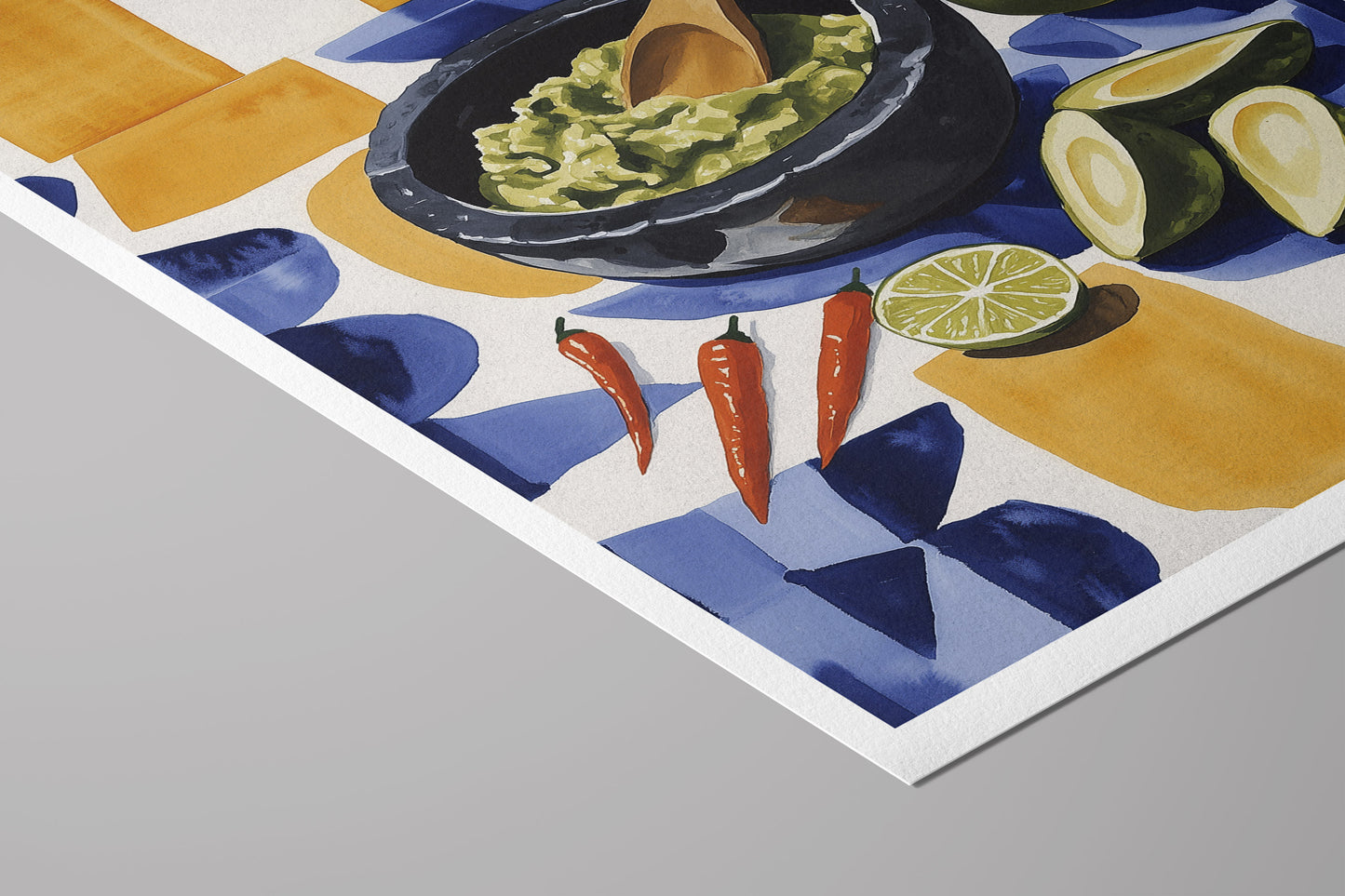 Molcajete de Guacamole Print – Mexican Inspired Modern Kitchen Wall Art