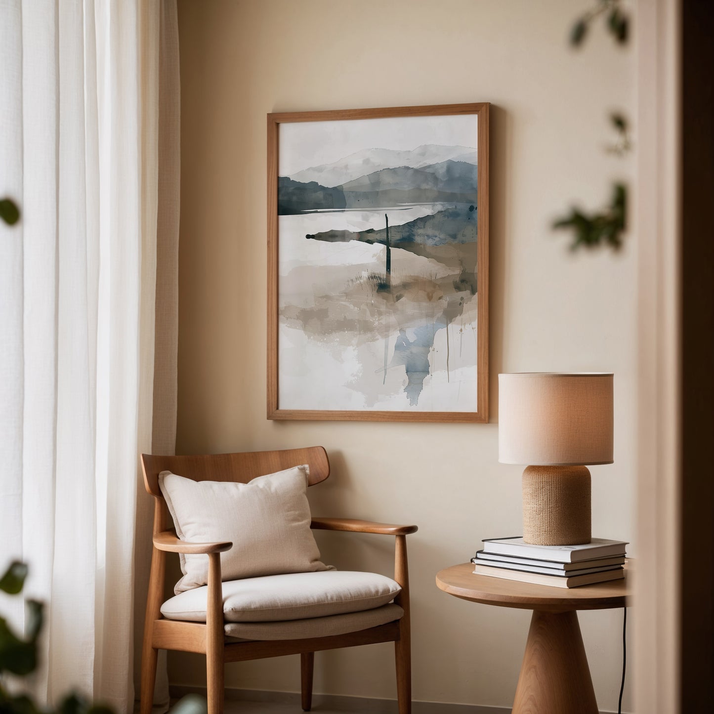 Nordic Coast – Soft Abstract Seascape in Cool Neutrals
