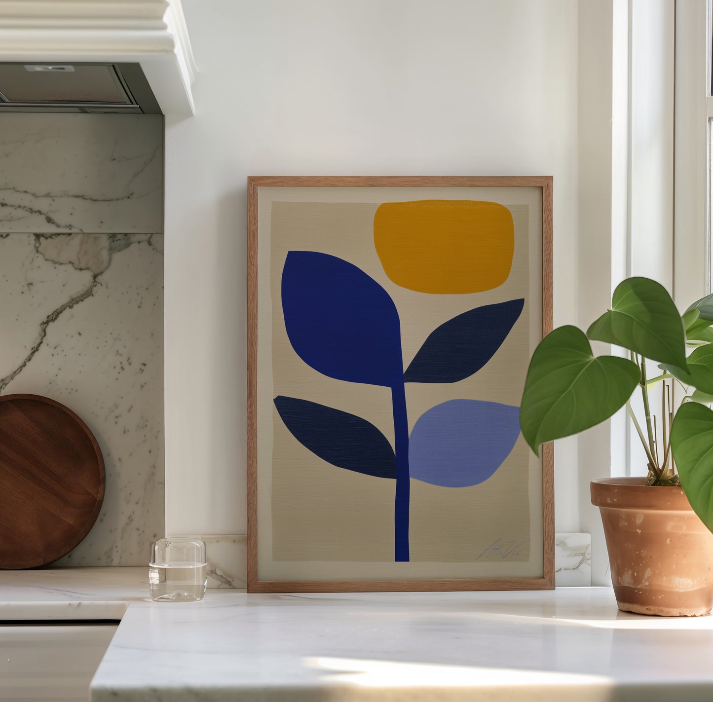Nordic Garden I – Abstract Modern Botanical Print