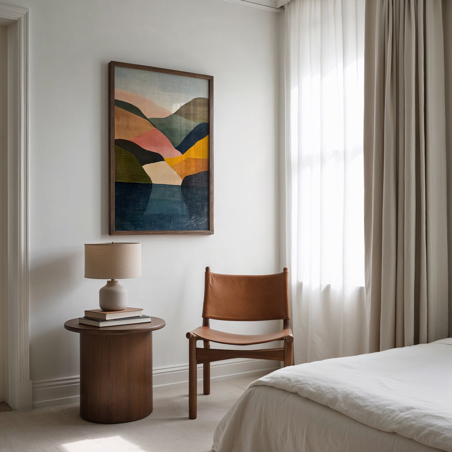 Nordic Layers – Colorful Abstract Landscape Wall Art