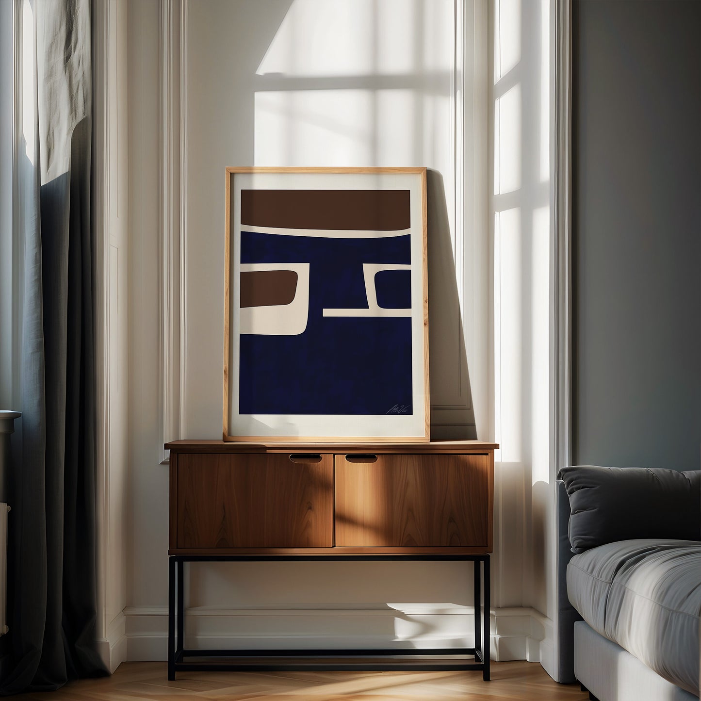 Norse Dockside – Minimal Abstract Nautical Print