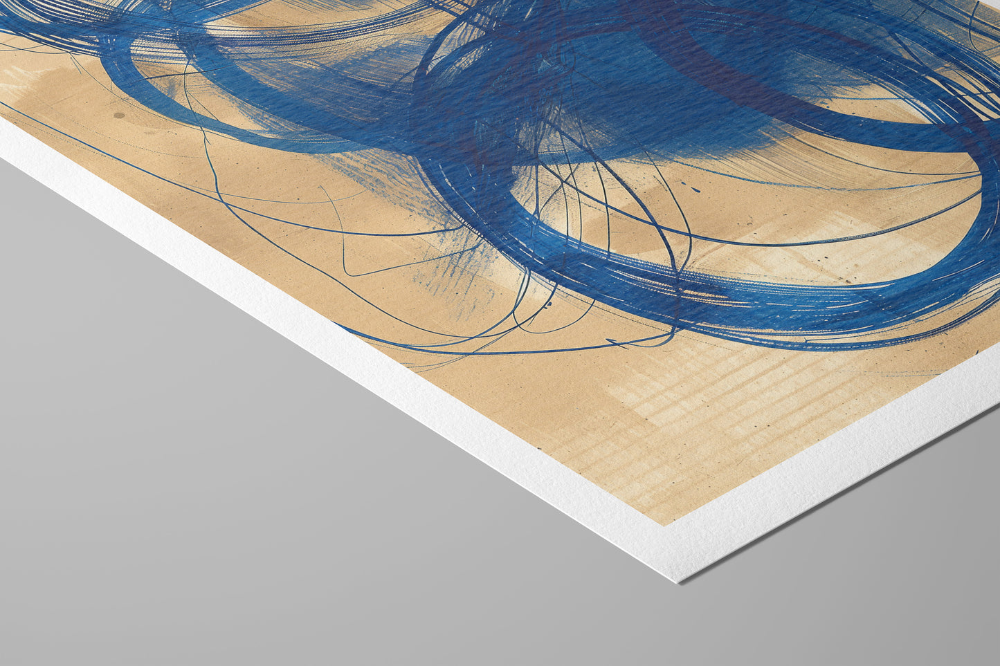 Northern Vortex – Bold Blue Abstract Scandinavian Print