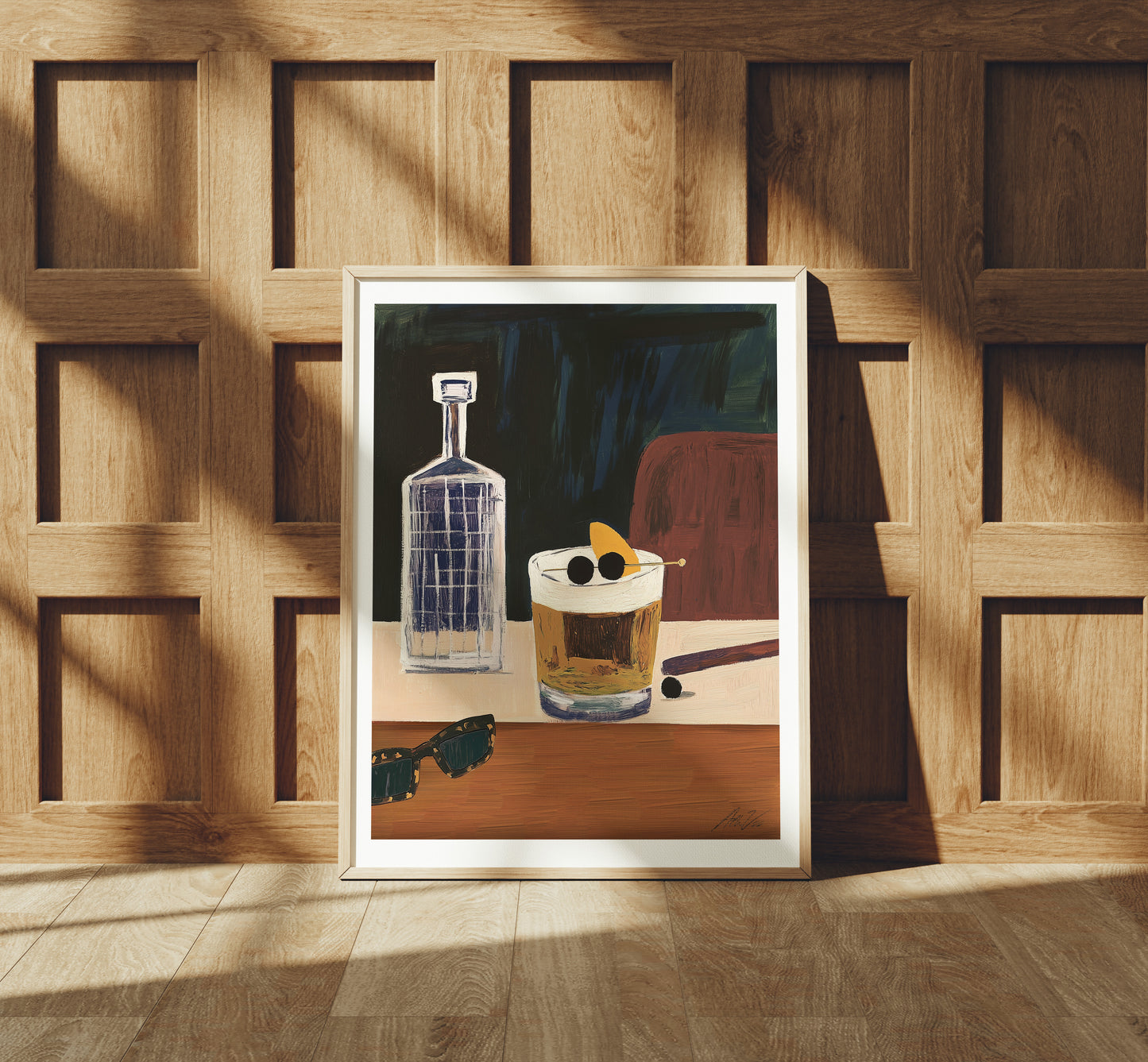 Old Fashioned Cocktail Art Print