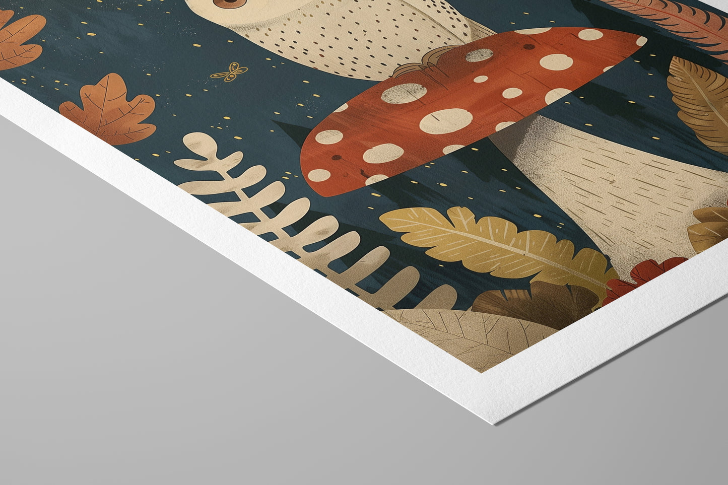 Whimsical Owl – Woodland Nursery Wall Art for Kids Room or Nature-Themed Nursery
