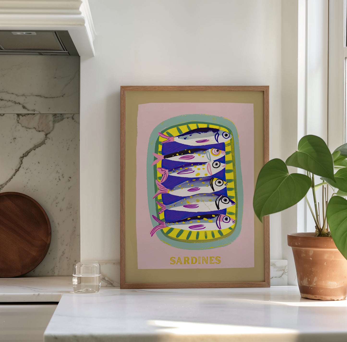 Sardines – Playful Canned Fish Print in Retro Coastal Colors