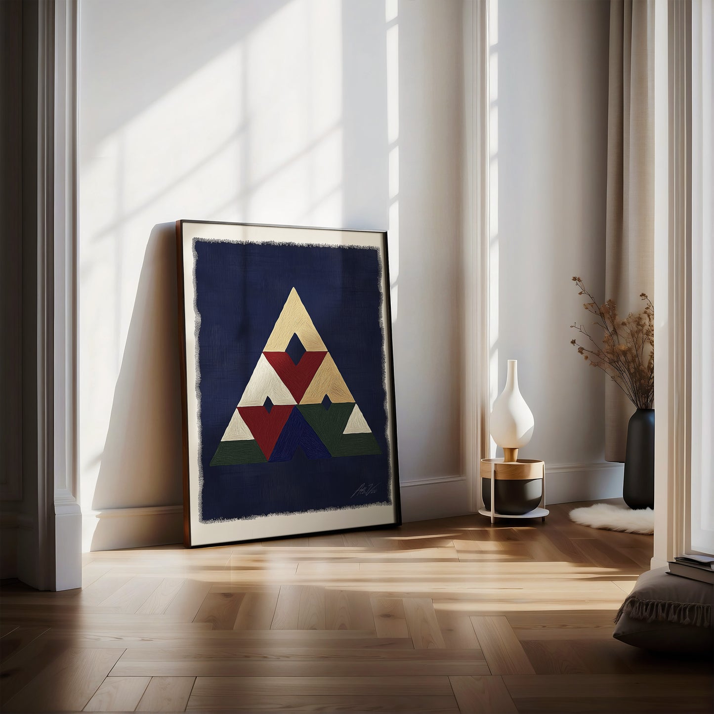 Valknut Variations – Geometric Nordic Symbol Print