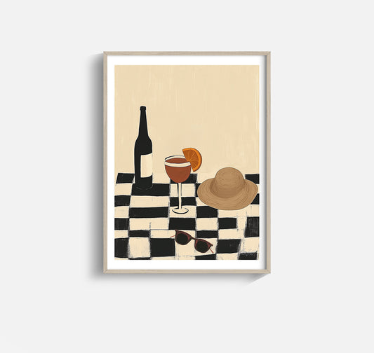 Aperol Afternoon – Modern Aperitivo Print for Kitchen or Bar Wall