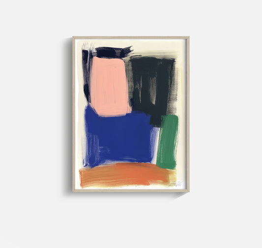 Construct in Color – Modern Abstract Brushstroke Art Print