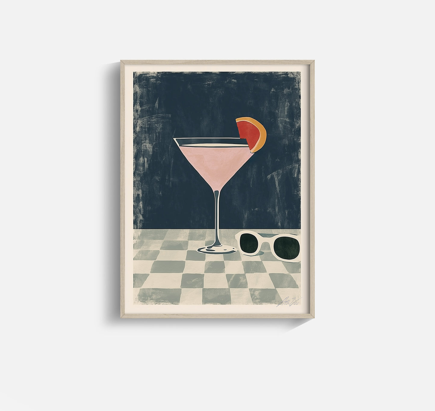 Cosmopolitan Cocktail Print – Retro Modern Bar Art