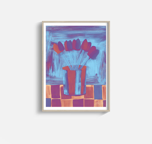 Flower Arrangement No. 2 – Painterly Tulip Still Life Print