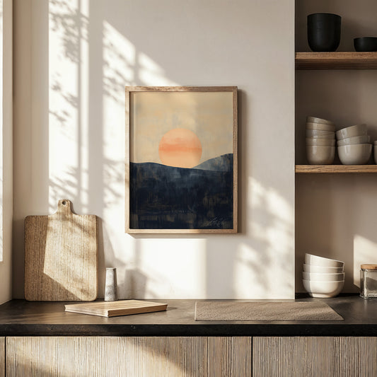 Midnight Sun – Nordic Abstract Landscape Print