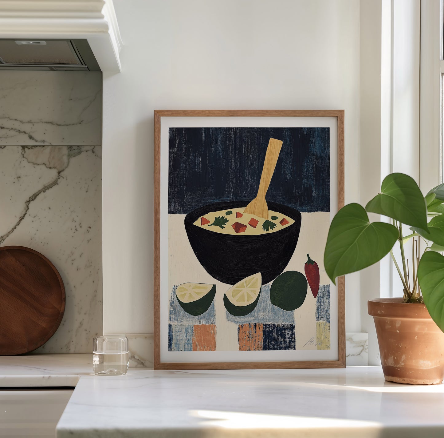 Guacamole in a Molcajete – Modern Mexican Inspired Kitchen Art