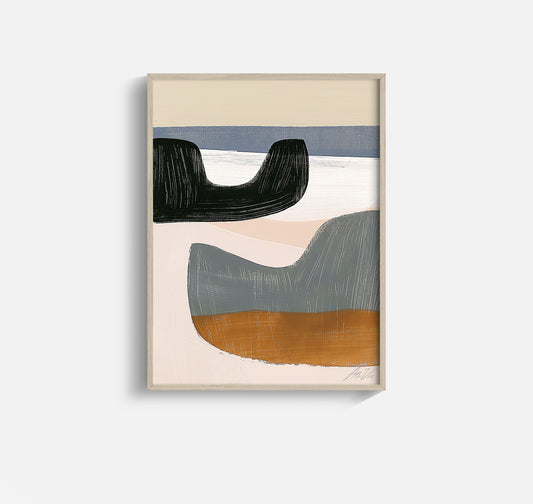 Ships at Dusk – Abstract Nordic Fleet Print
