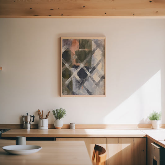 Nordic Plaid – Textured Abstract Geometric Print