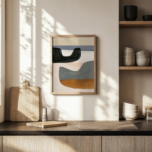 Ships at Dusk – Abstract Nordic Fleet Print