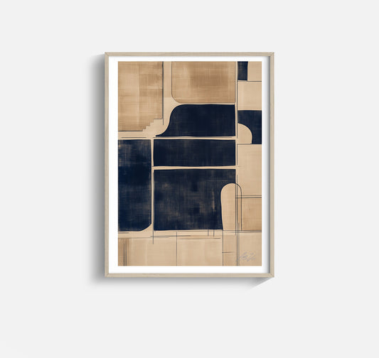 Norse Garden Parcels – Geometric Abstract Terrain Print