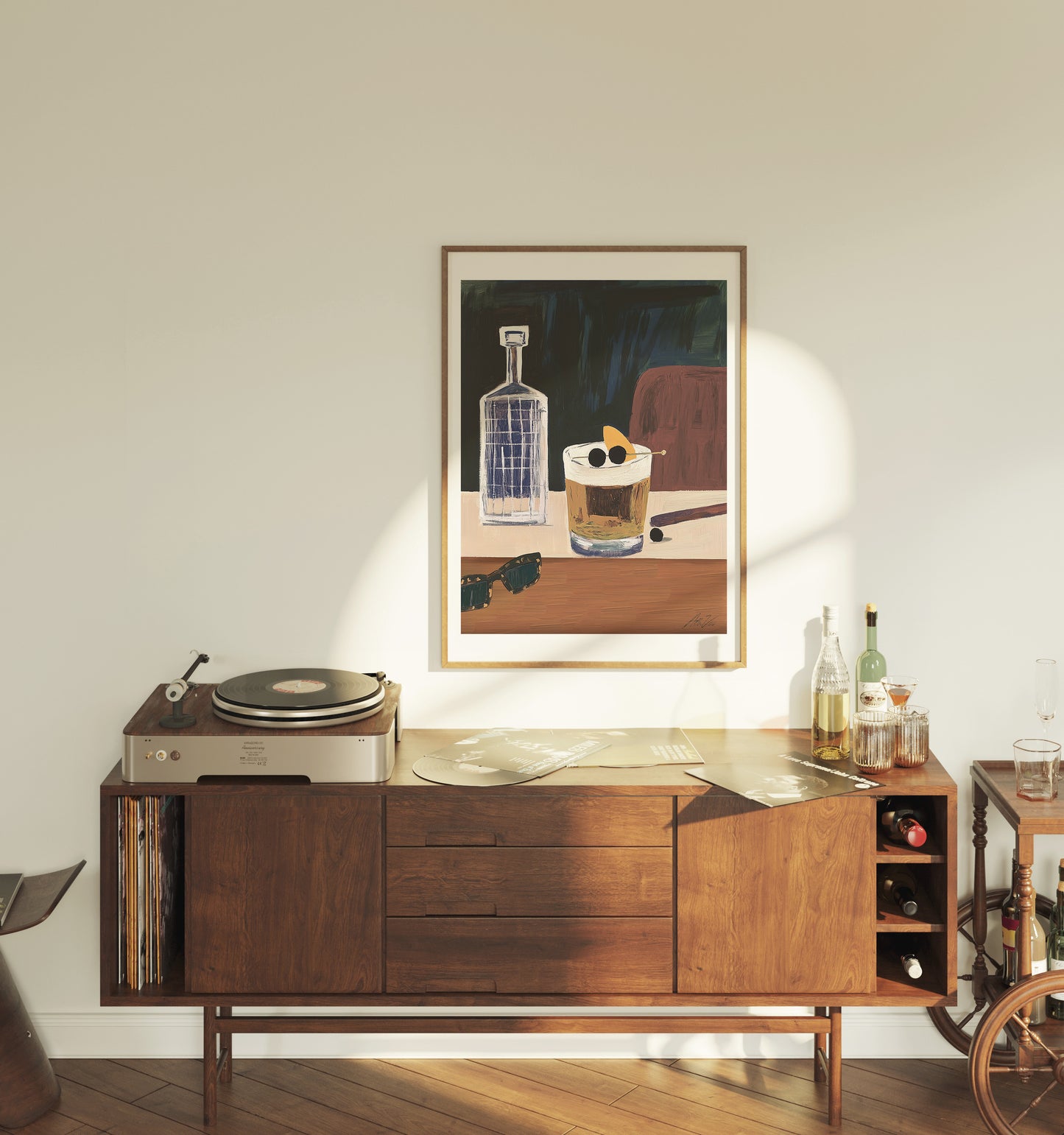 Old Fashioned Cocktail Art Print