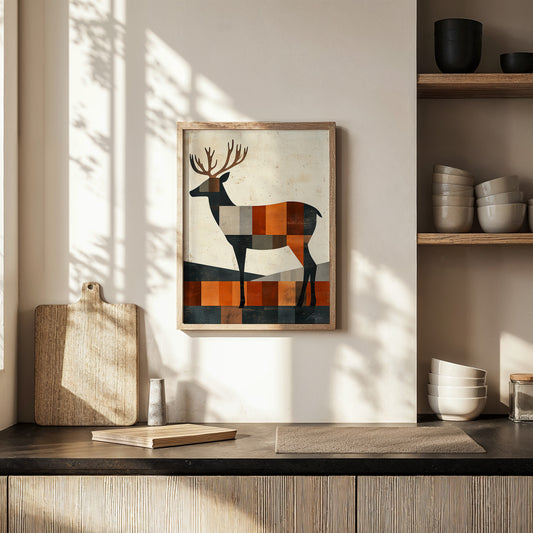 Patterned Deer – Nordic Folk Art Inspired Animal Print