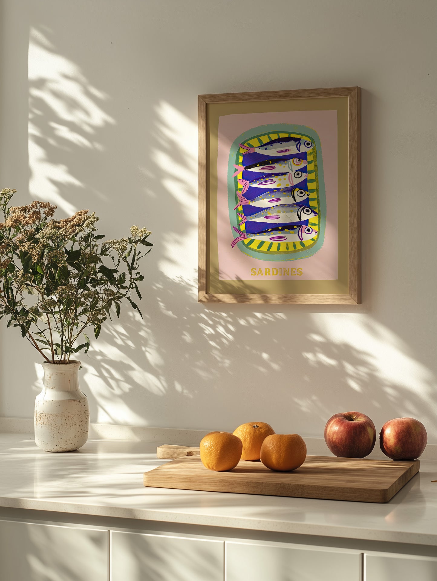 Sardines – Playful Canned Fish Print in Retro Coastal Colors